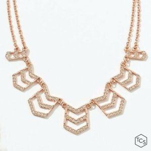 Touchstone Crystal Take Shape Necklace - Rose Gold